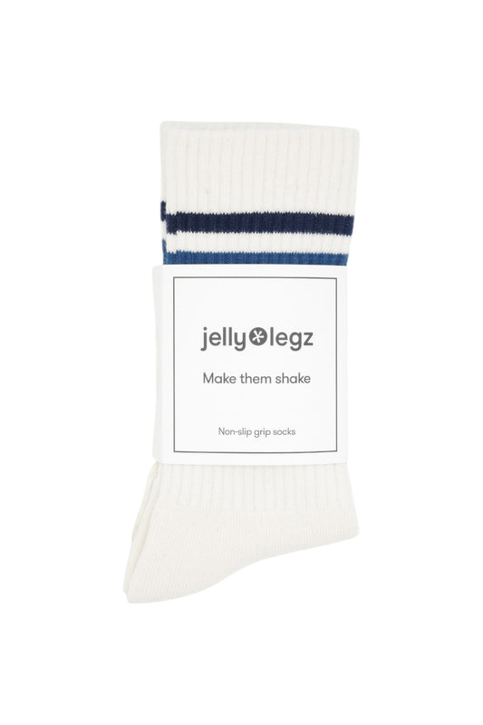 BLUE & TEAL CREW PILATES LUXURY SOCKS