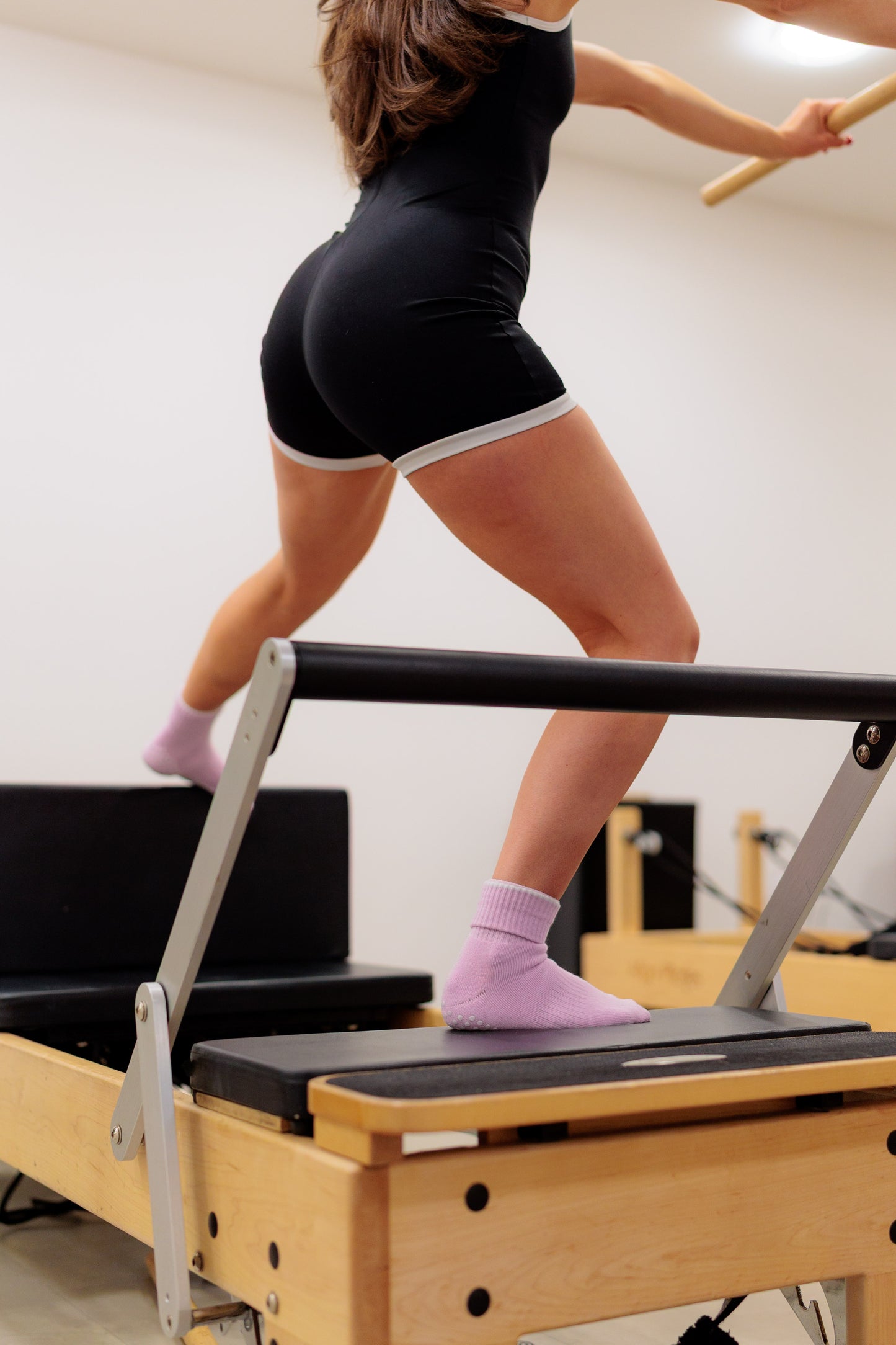 Rose Quartz Pink Pilates Crew Grip Socks (Copy)