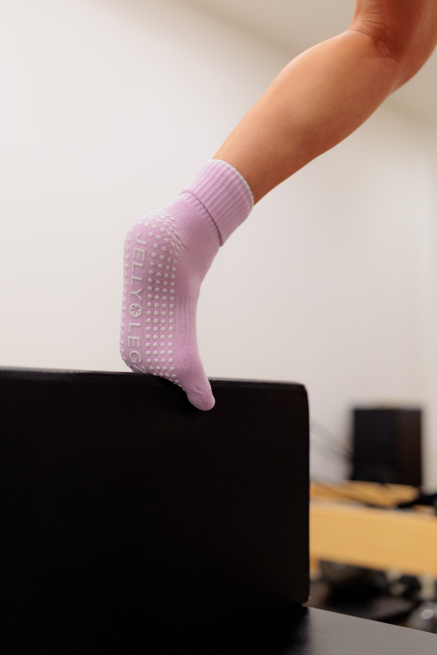 Rose Quartz Pink Pilates Crew Grip Socks (Copy)