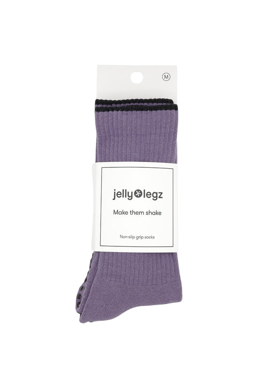 icy lavender luxury grip pilates socks
