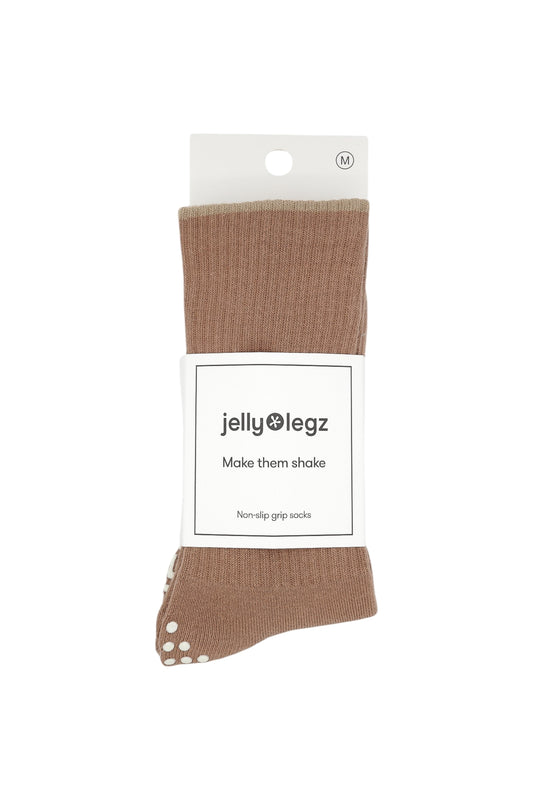 mocha mosse pilates socks luxury grip