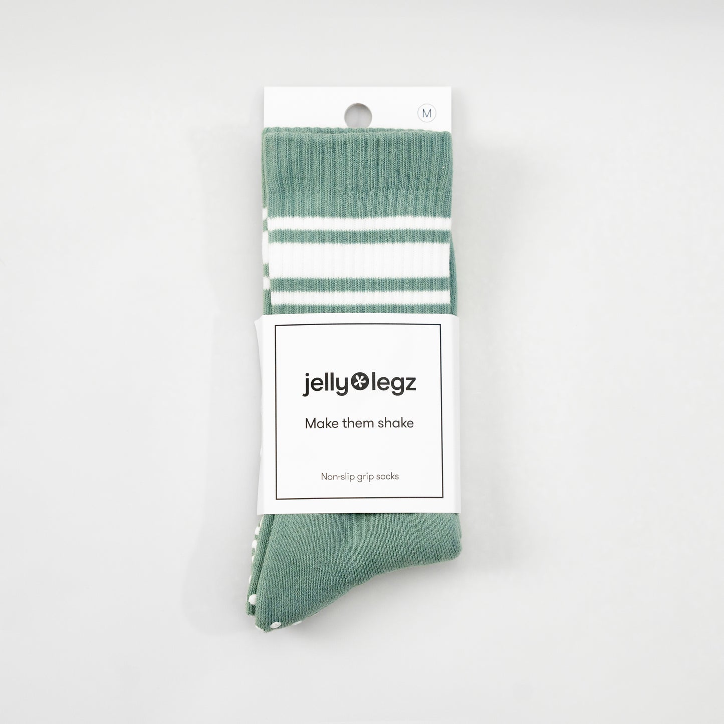 Light Green JADE STONE Crewe Socks (Limited Edition Crystal Soul)