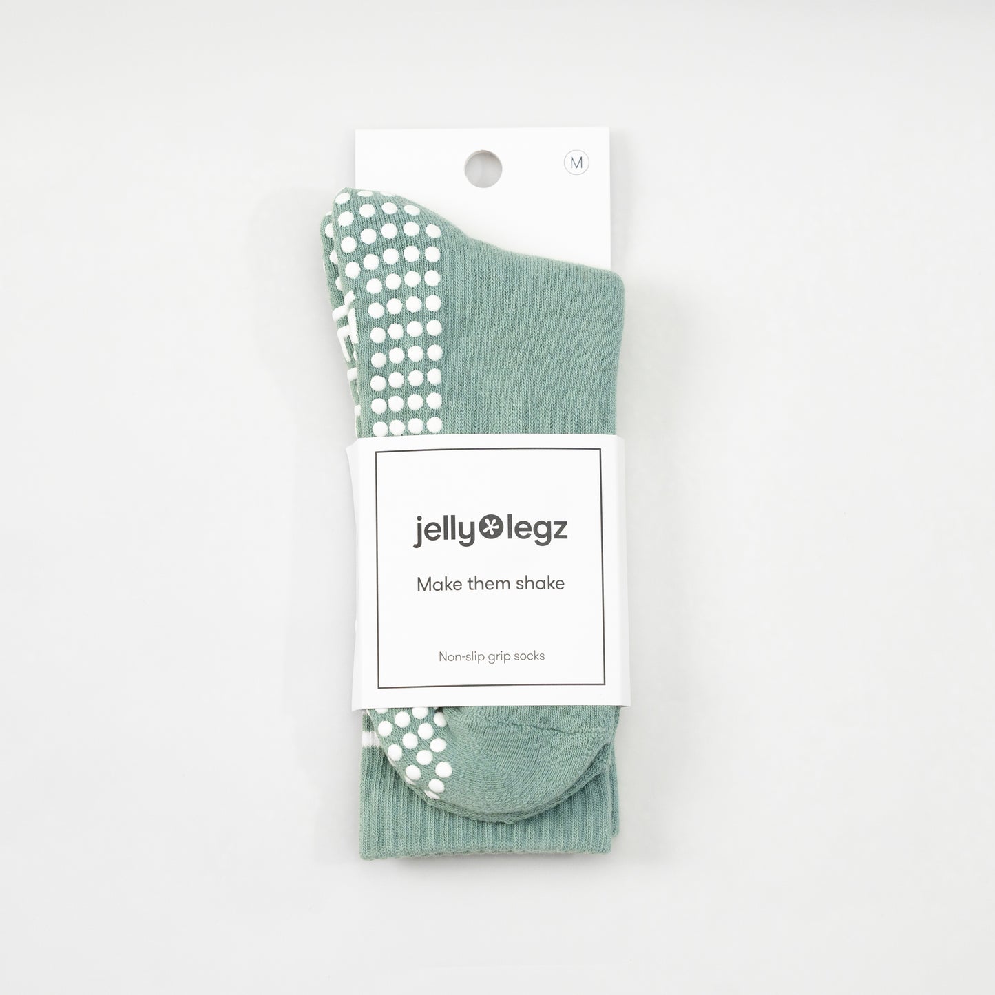 Light Green JADE STONE Crewe Socks (Limited Edition Crystal Soul)