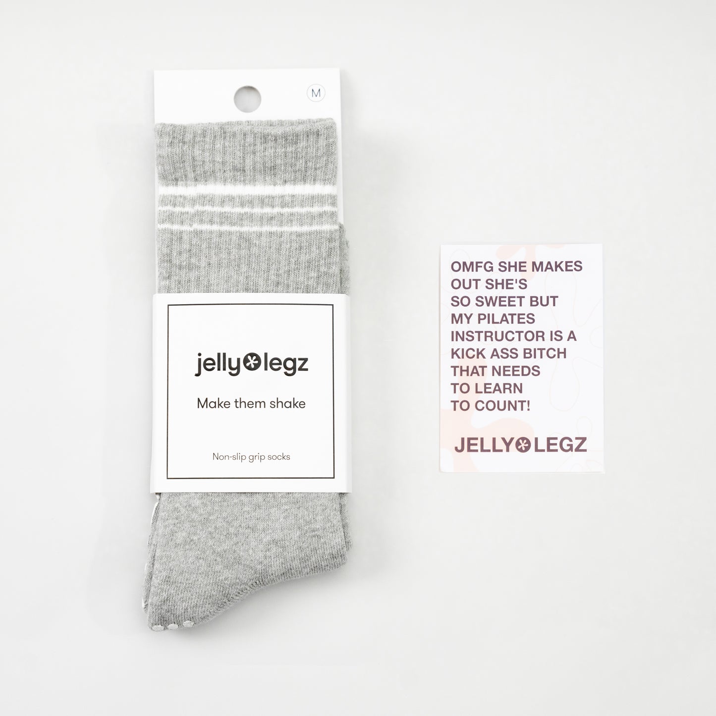 Light Grey SPIRIT QUARTZ Crewe Socks (Limited Edition Crystal Soul)