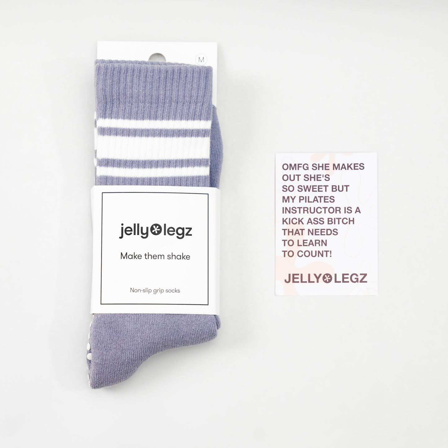 Lilac Blue AMETHYST Crewe Socks (Limited Edition Crystal Soul)