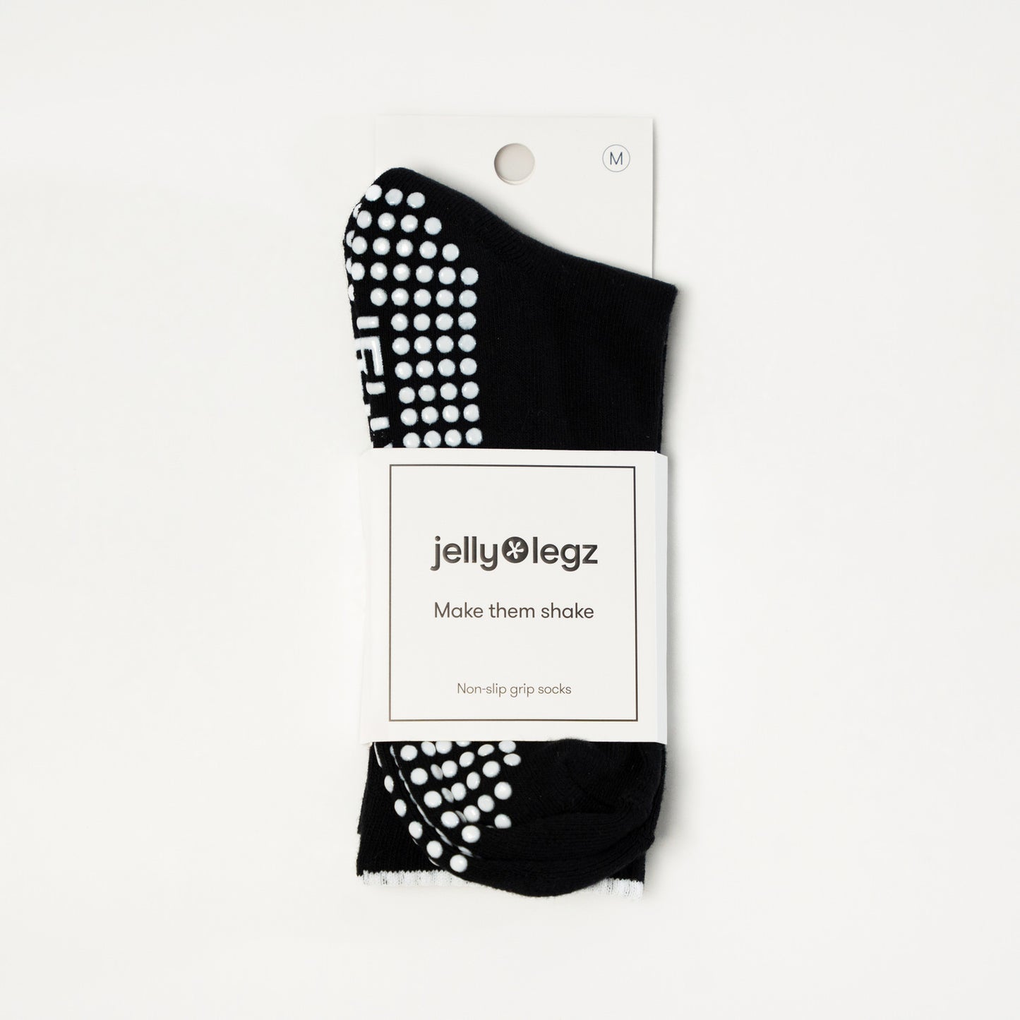 Black & White TIP Pilates Crew Grip Socks  (CORE EDITION)