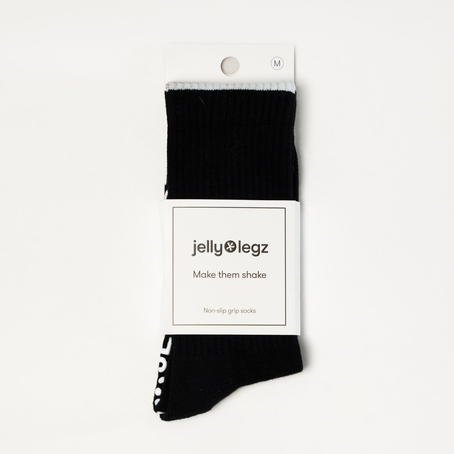 Black & White TIP Pilates Crew Grip Socks  (CORE EDITION)