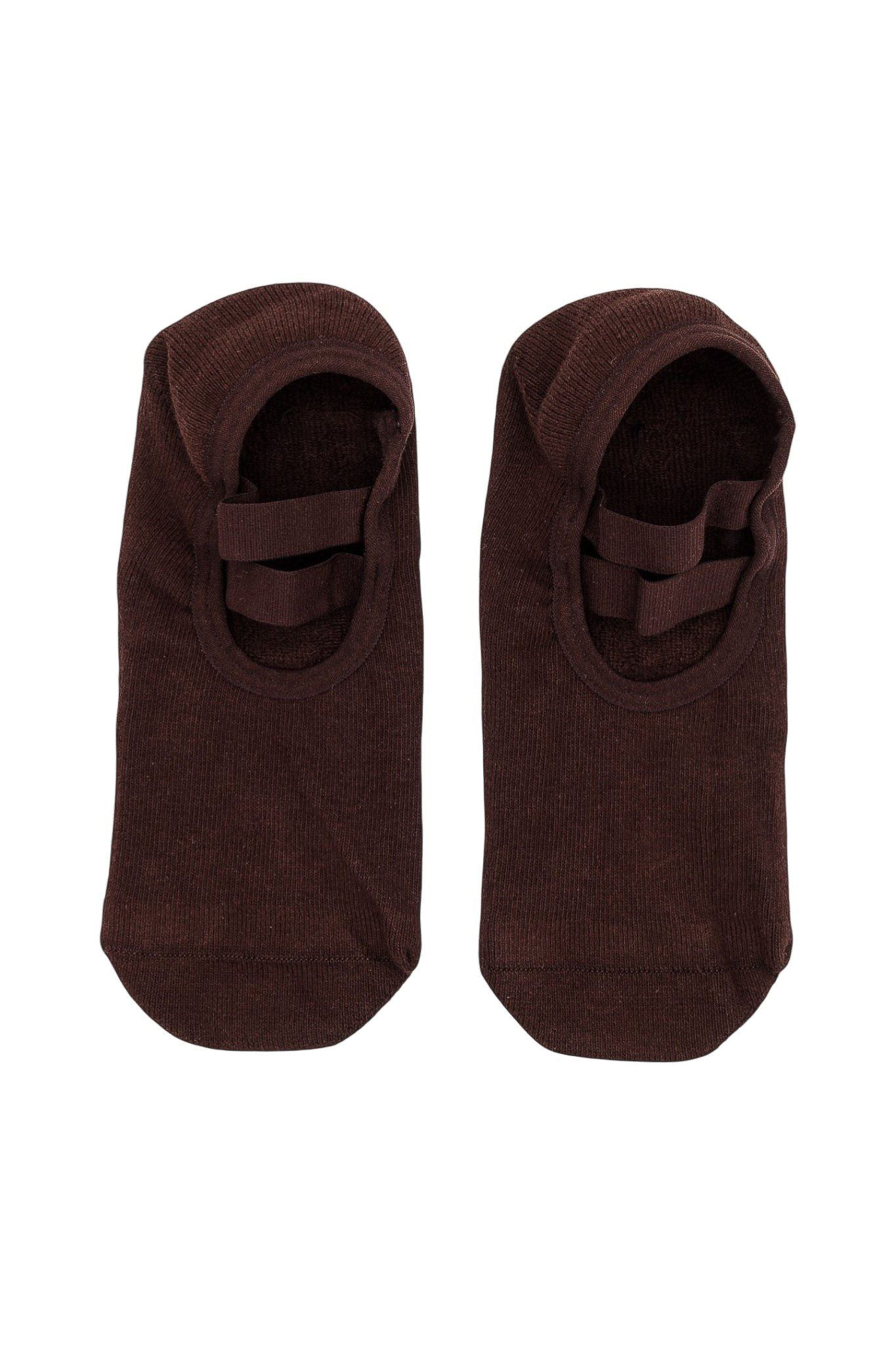 DARK BROWN SMOKY QUARTZ PILATES & BARRE INFRARED GRIP SOCKS | HEART & SOLE