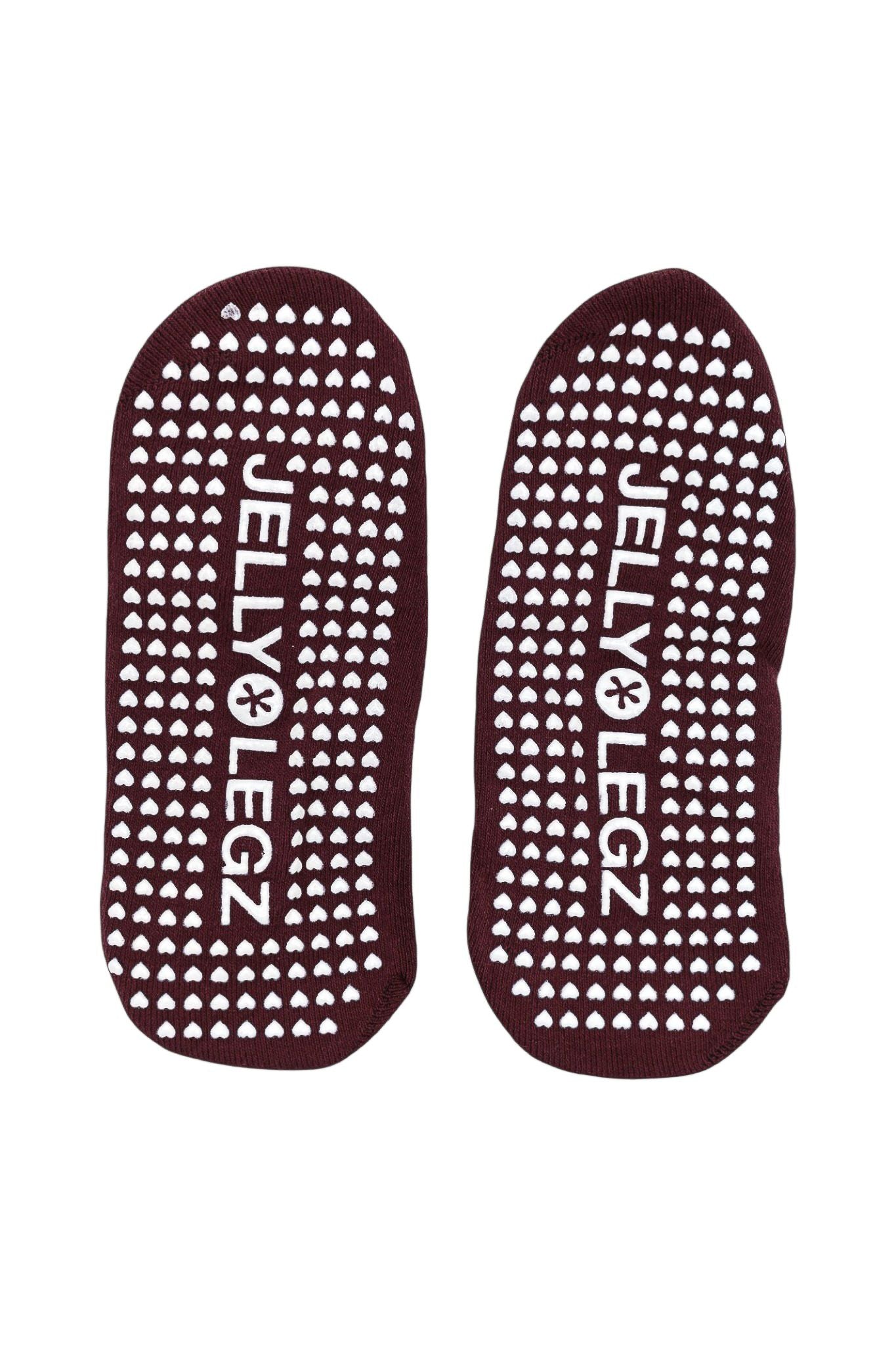 Burgundy Garnet Pilates & Barre Grip Socks | Heart & Soul Collection