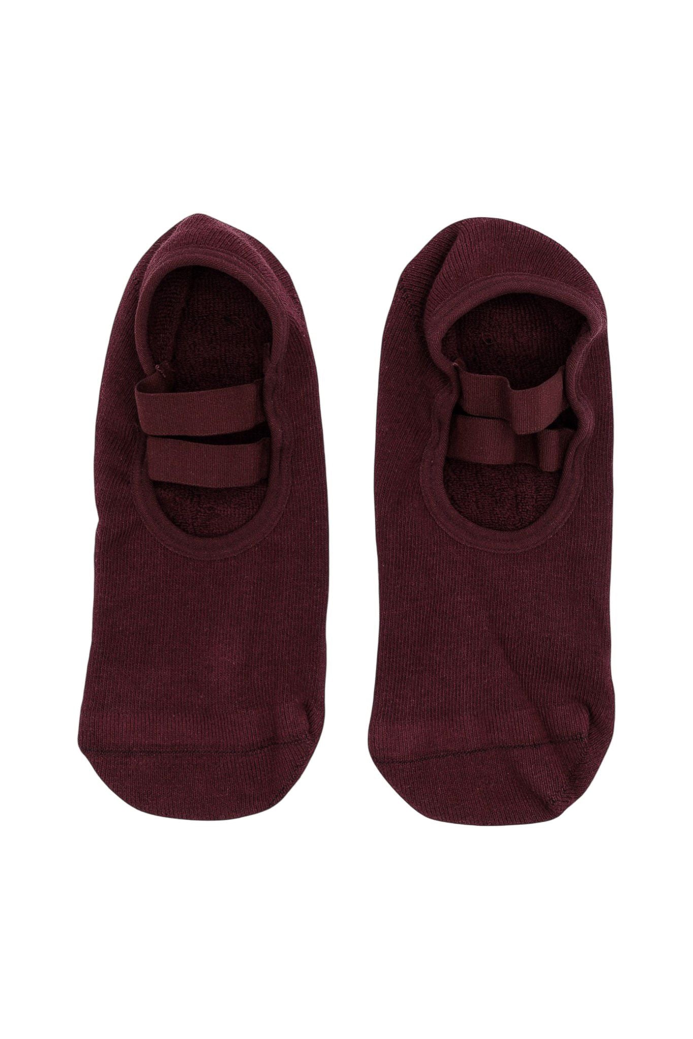Burgundy Garnet Pilates & Barre Grip Socks | Heart & Soul Collection