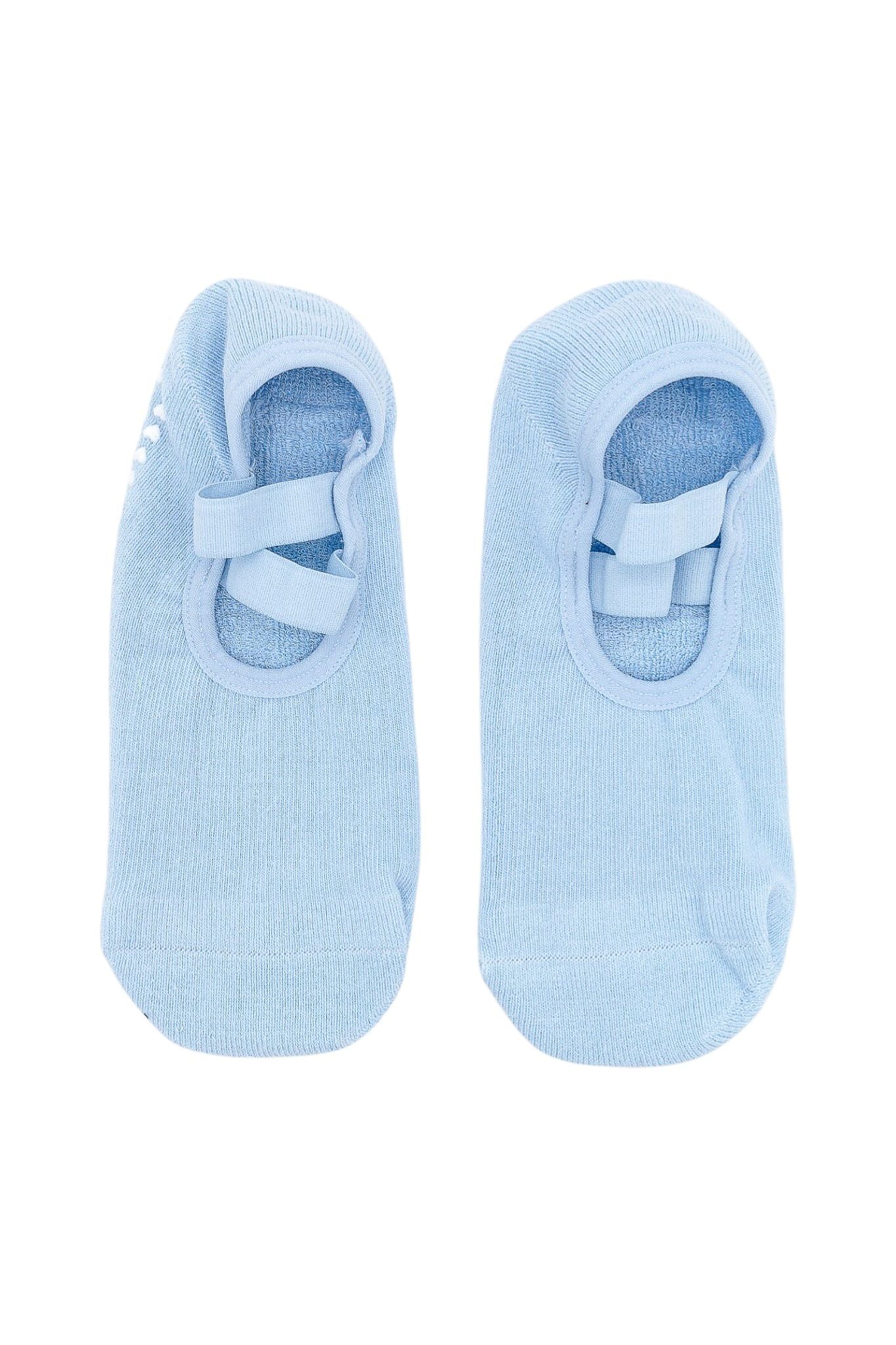 AQUAMARINE LIGHT BLUE PILATES INFRARED GRIP SOCKS | HEART & SOLE