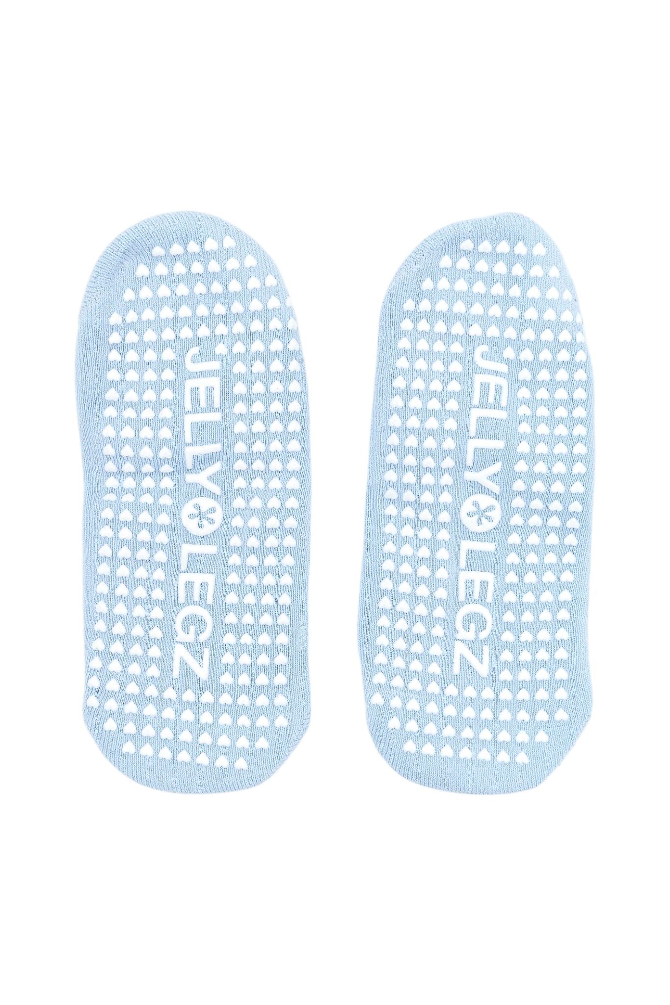 AQUAMARINE LIGHT BLUE PILATES INFRARED GRIP SOCKS | HEART & SOLE