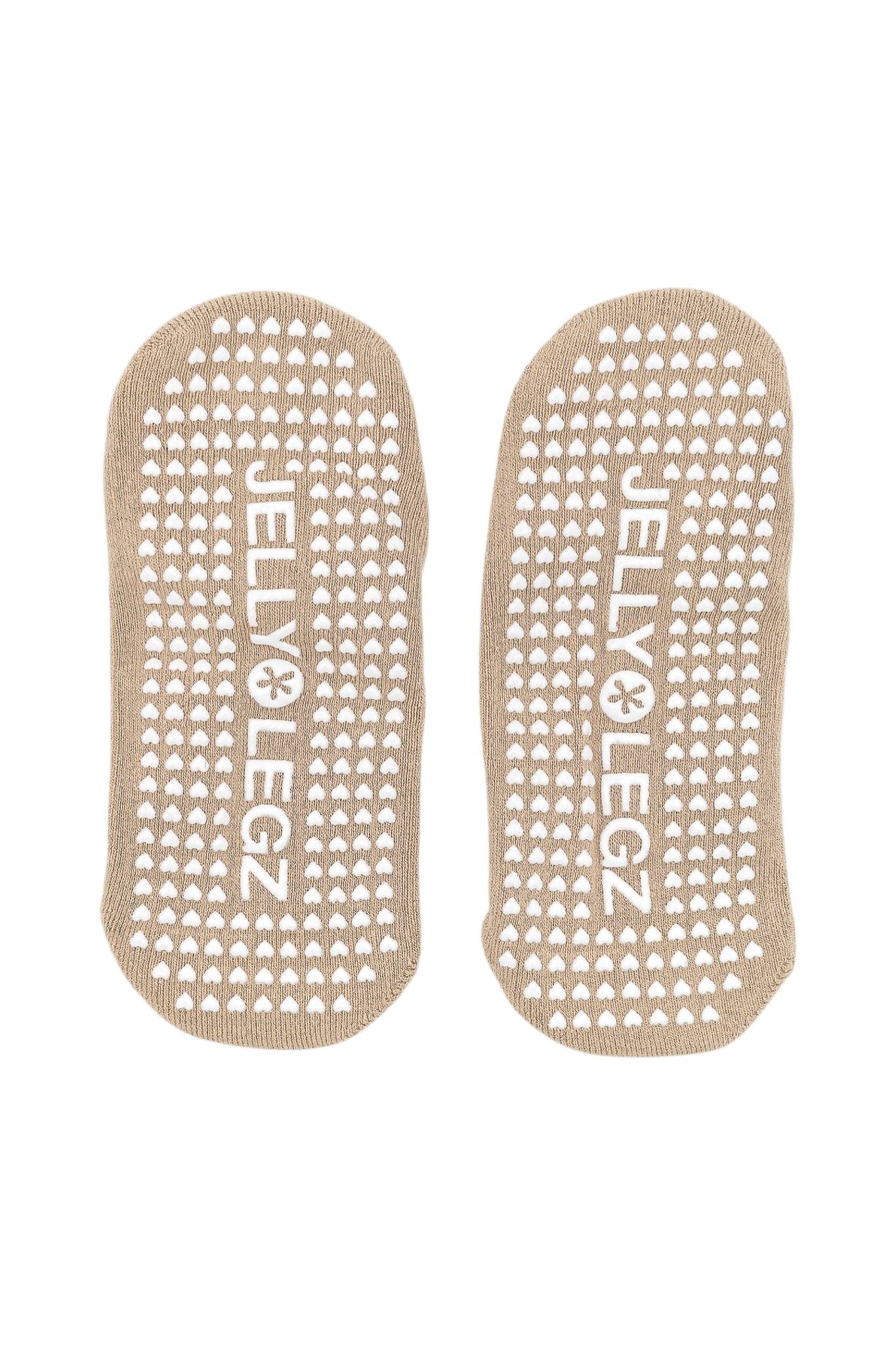 CARAMEL TIGERS EYE PILATES & BARRE INFRARED GRIP SOCKS | HEART & SOLE