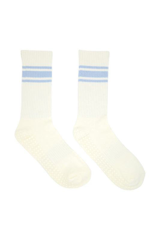 Celestial Sky Blue Pilates Grip Socks (Move With the Mood Collection)
