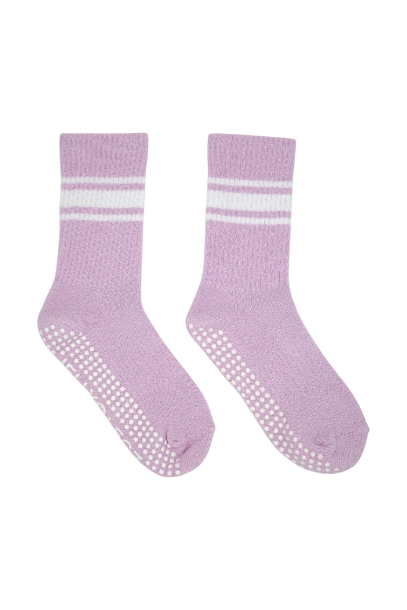 Children's Marshmallow Pink Crewe Pilates Grip Socks (Kids Pastel Collection)