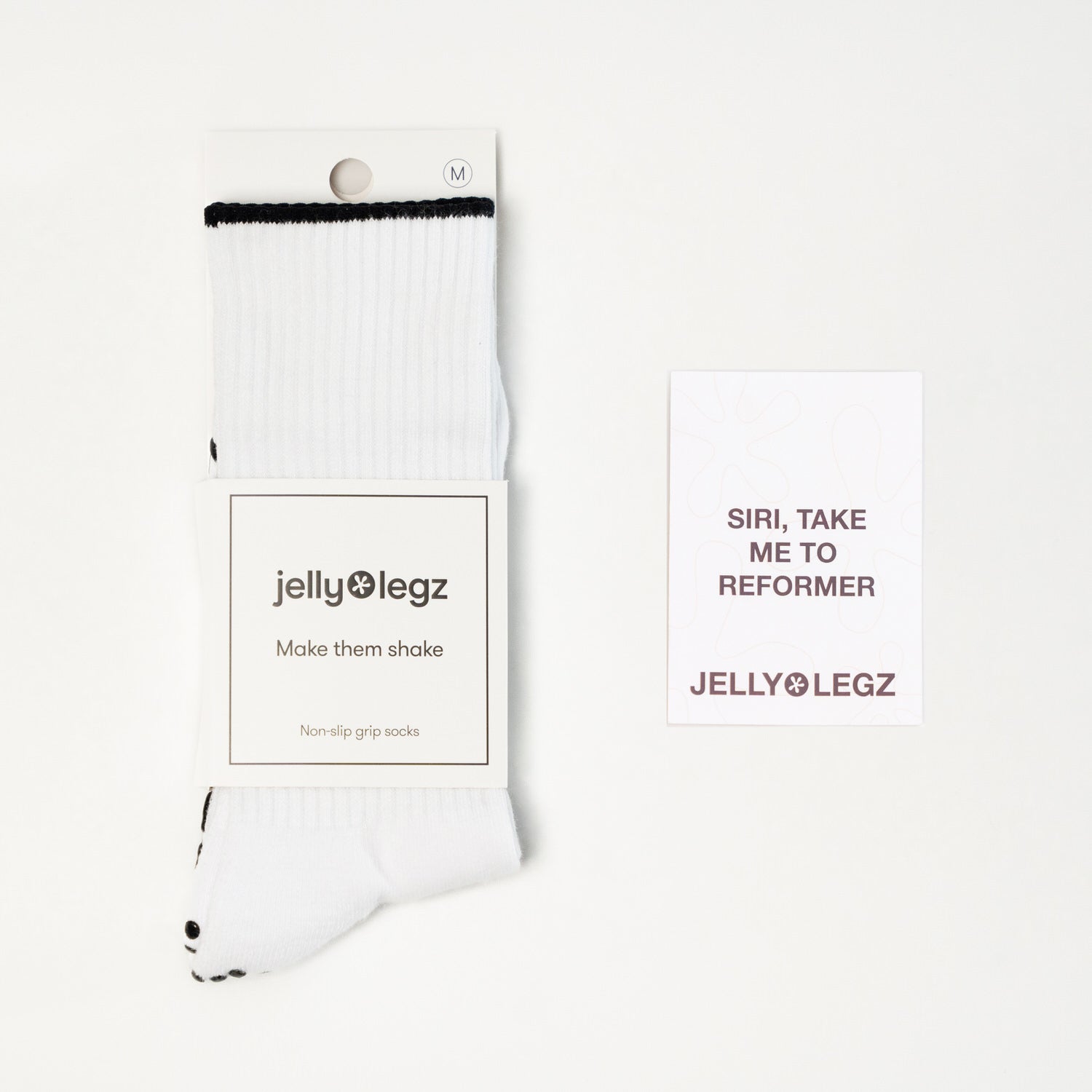 luxury white pilates grip socks