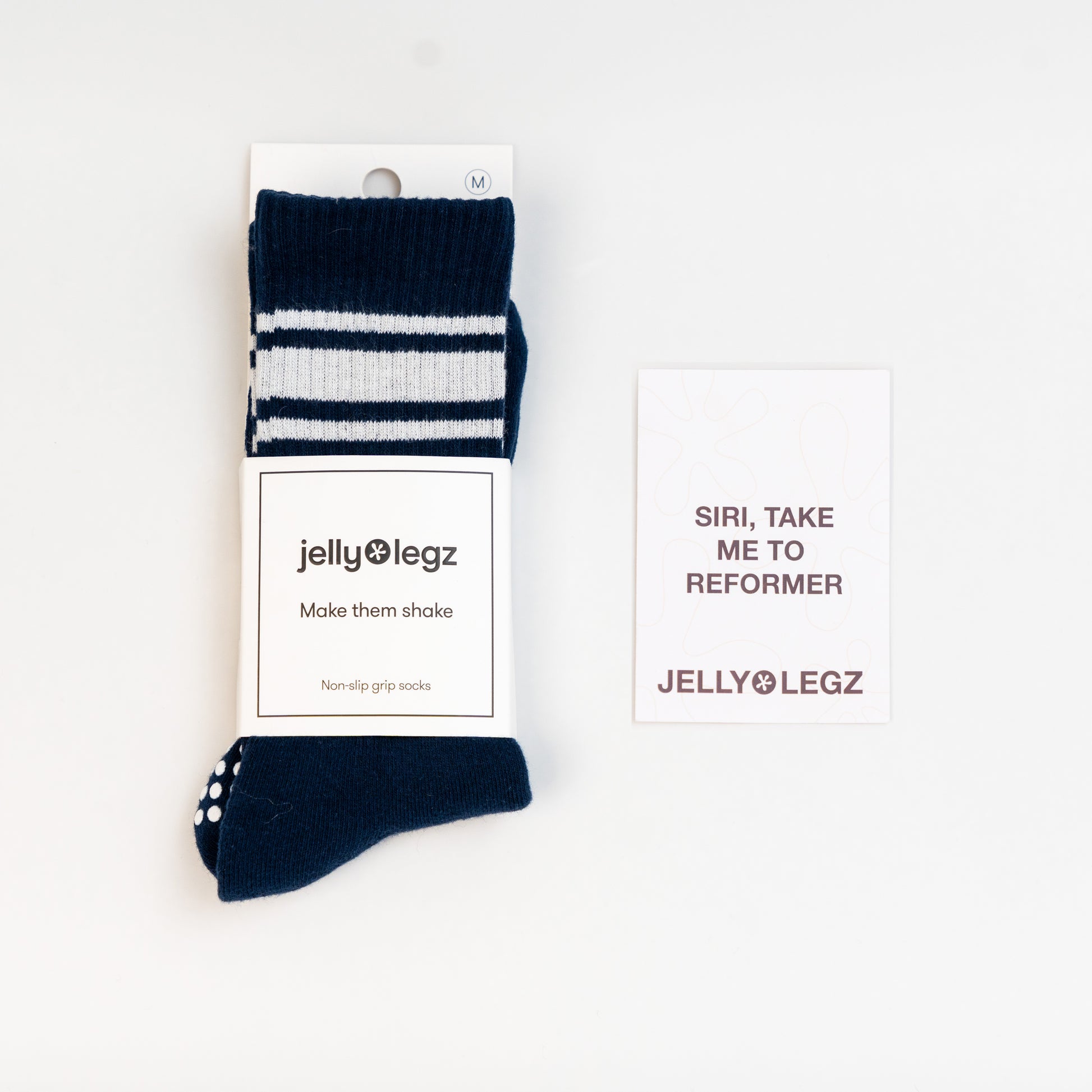 navy blue pilates grip socks